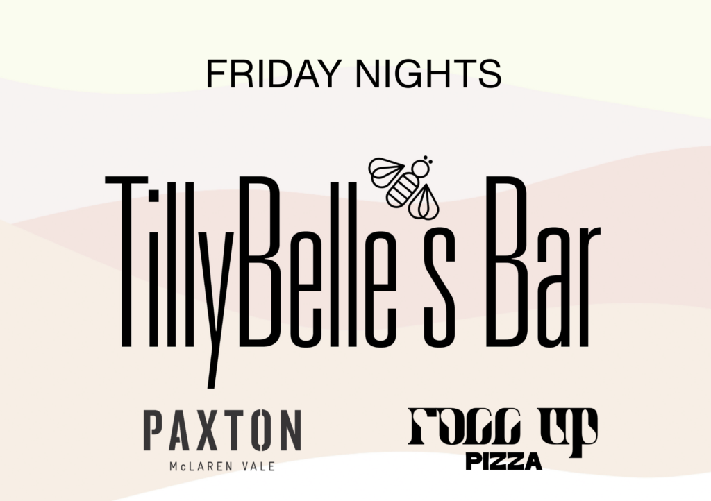 TillyBelle's Bar is back open every Friday night for daylight saving, 5–9pm!