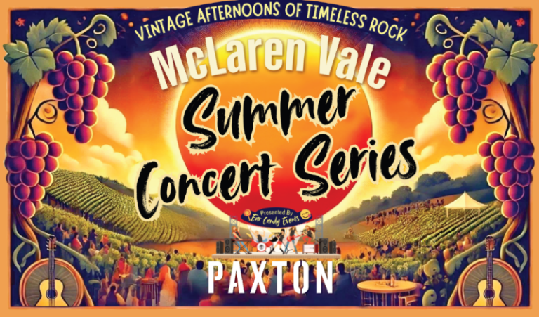 Monthly Sunday afternoons of live tribute concerts on the lawns at Paxton Wines, from November to March. Settle in for classic rock, Paxton wine and delicious food.